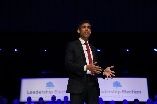 The Argus: Rishi Sunak during a hustings event in Eastbourne, as part of the campaign to be leader of the Conservative Party and the next Prime Minister