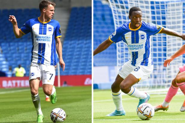 Solly March and Enock Mwepu have new numbers this season. Pictures by Simon Dack