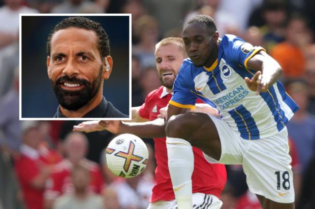 Manchester United pundit Rio Ferdinand has suggested that Brighton striker Danny Welbeck would start for the Red Devils