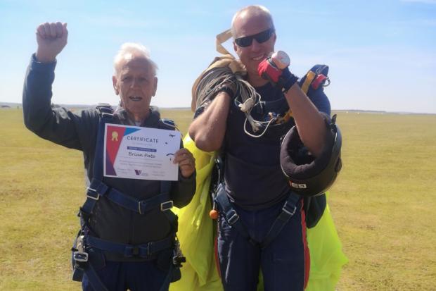 The Argus: Brian after his last skydive
