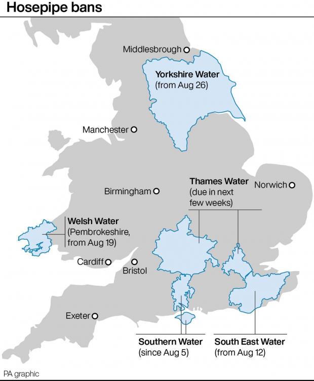 The Argus: There is a hose ban for South East Water customers in Sussex and neighboring Kent