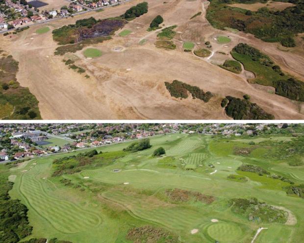 The Argus: Seaford Town Council's images show the golf club after and before the fire