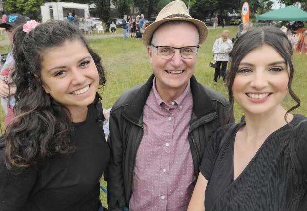 The Argus: Clare Cade (left) and Amy Goble with their father Dave Bryant