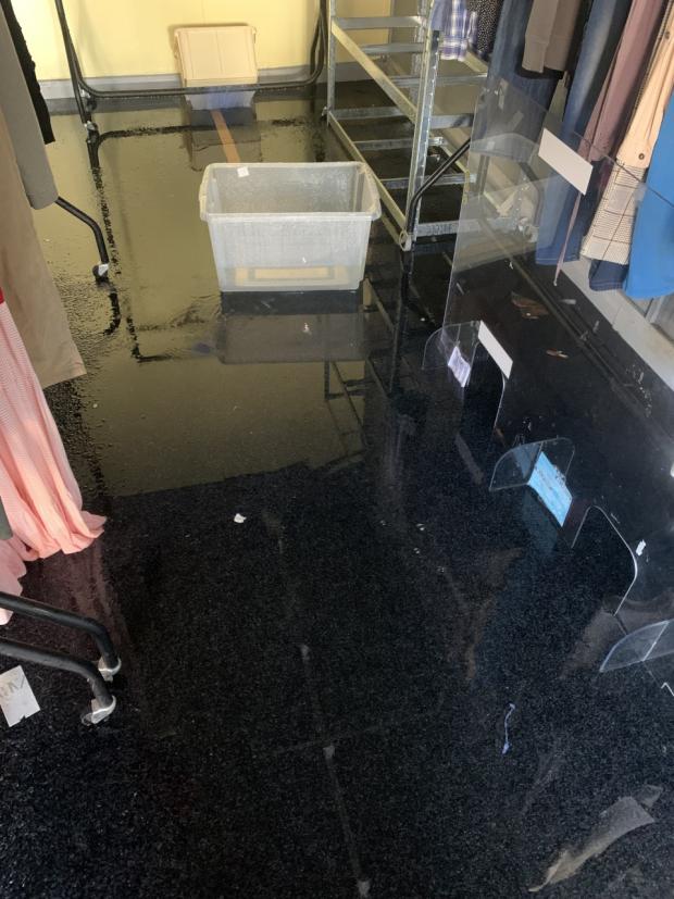 The Argus: The state of the charity shop after being hit by another leak this week