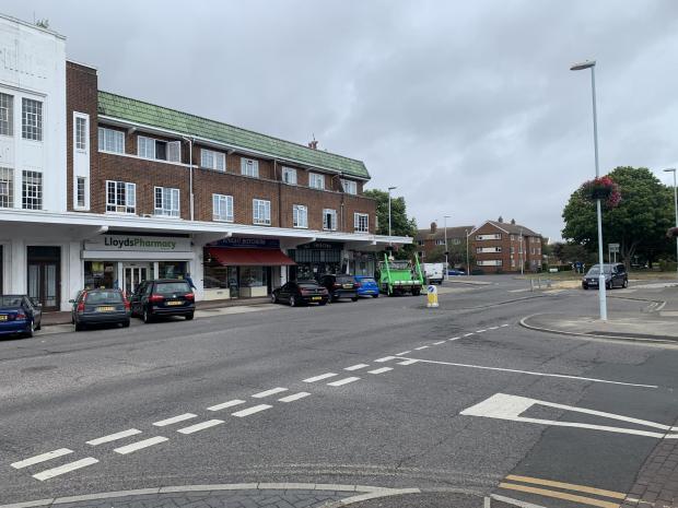 The Argus: The parade of shops in Durrington, Co-op is across the street on the right