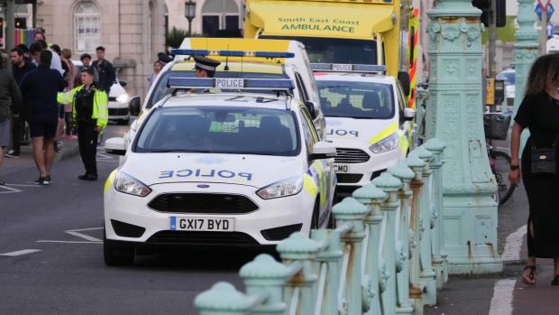 The Argus: Emergency vehicles were spotted along the road near Palace Pier this evening