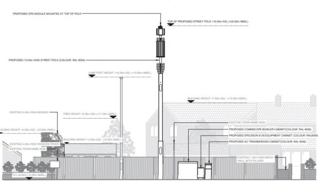 The Argus: A drawing of what the 5g mast will look like