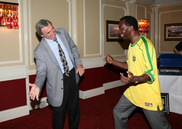 The Argus: Ambrose replaces Pele with Gordon Banks at The Grand Hotel in the replica "that saves"
