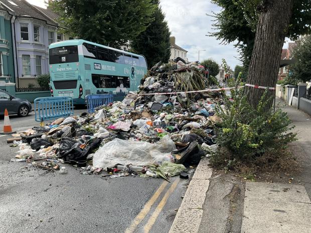 The Argus: Brighton and Hove City Council said a crane was coming to clear the rubbish Image: Simon Smith