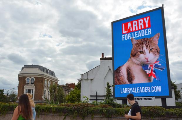 The Argus: Larry for Leader billboard. Credit: Don't Panic/Build Hollywood/PA