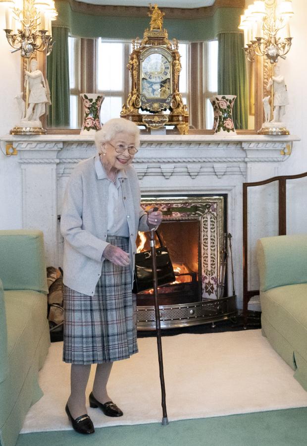 The Argus: Queen Elizabeth II waits in the drawing room before receiving Liz Truss for an audience in Balmoral, Scotland.