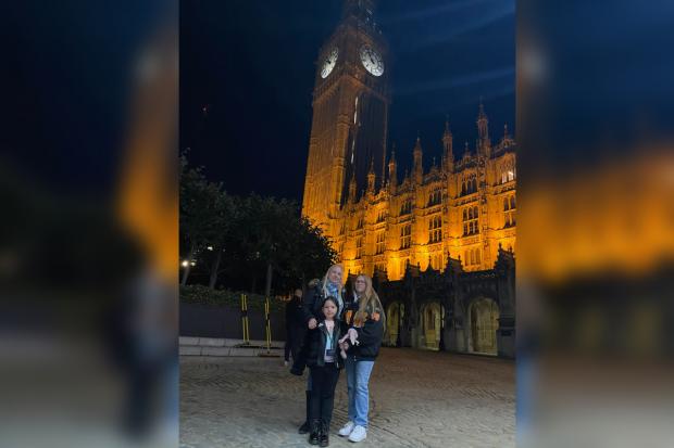 The Argus: Darcy, Lexi and Louise in front of Parliament