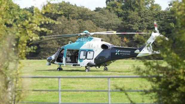The Argus: The air ambulance in the field near Storrington this morning
