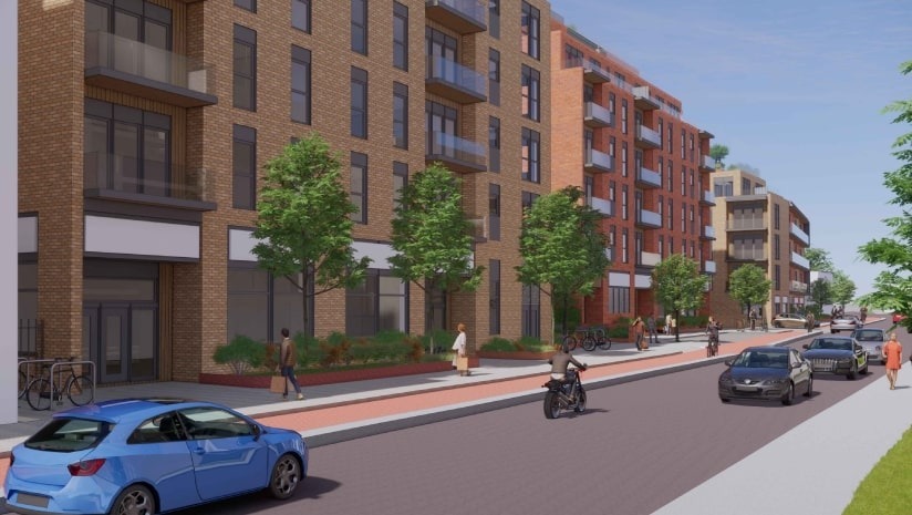 Visuals show the proposed Frosts Cars development from Brighton Rd