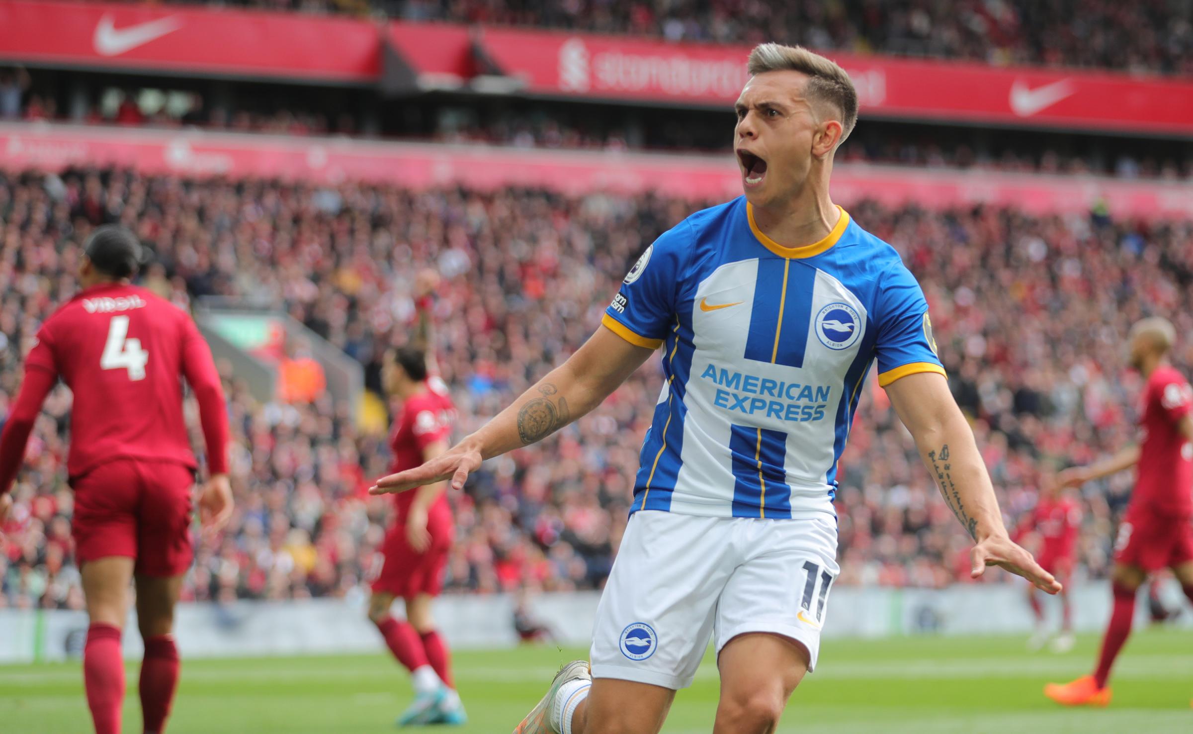 Leandro Trossard message after Brighton hat-trick at Anfield