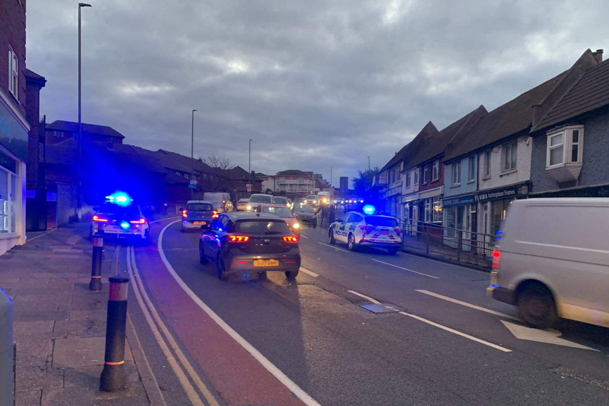 Delays on A259 due to motorbike and car crash in Rottingdean