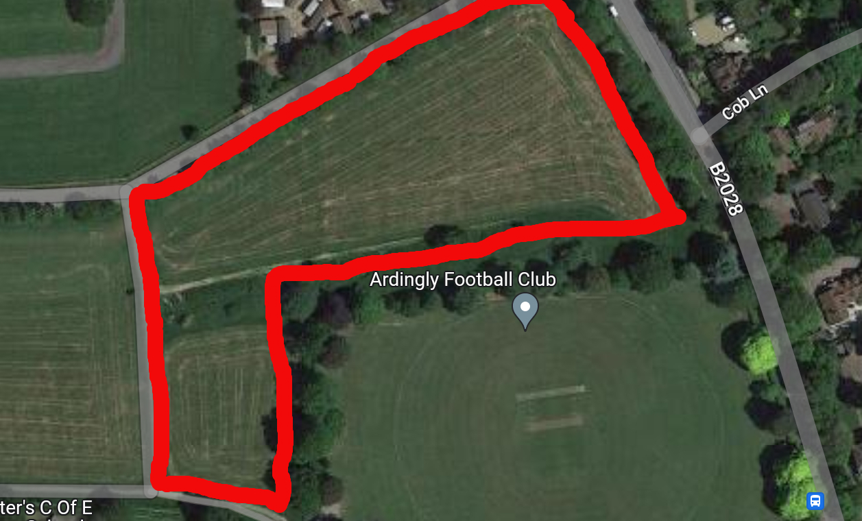 Outline plans to build 35 homes in Selsfield Road, Ardingly, are to be considered by Mid Sussex District Council. Image: GoogleMaps