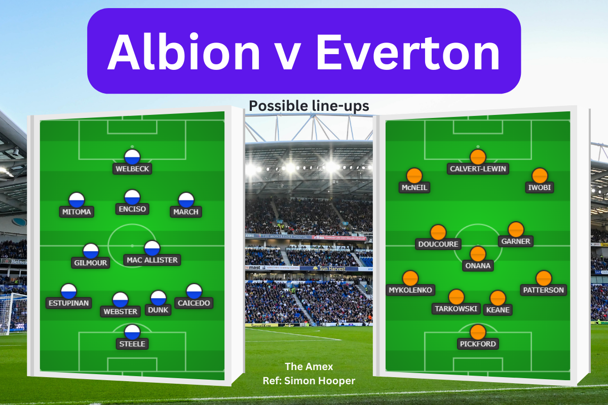 Brighton v Everton: How the teams could line up