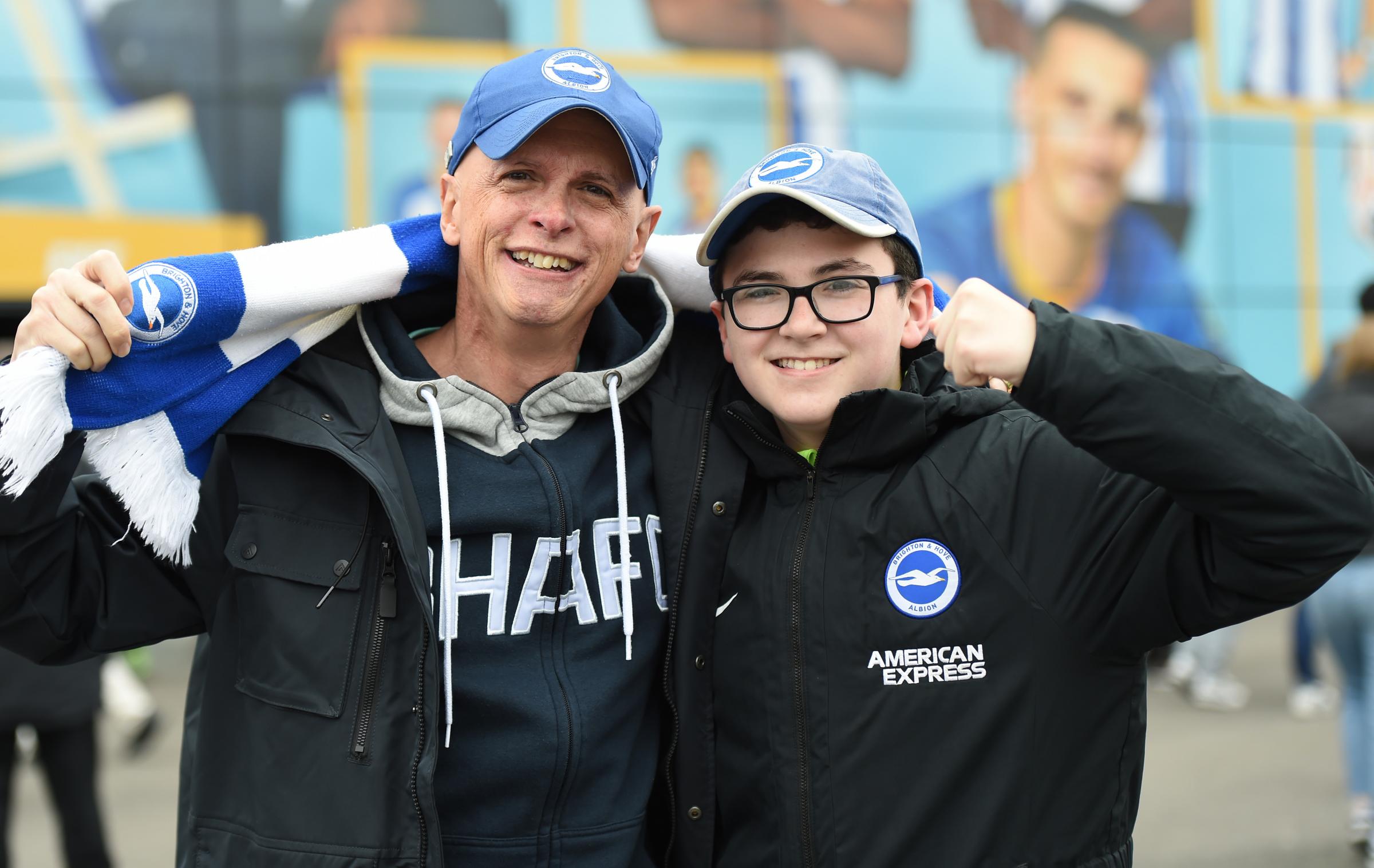 Brighton v Everton: Fan pictures from Monday