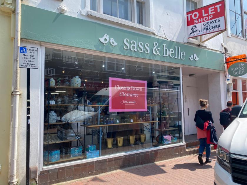 Brighton: Sass and Belle in Bond Street to close