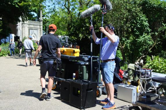 The Argus: Crew setting up this afternoon The Argus: Crew setting up this afternoon