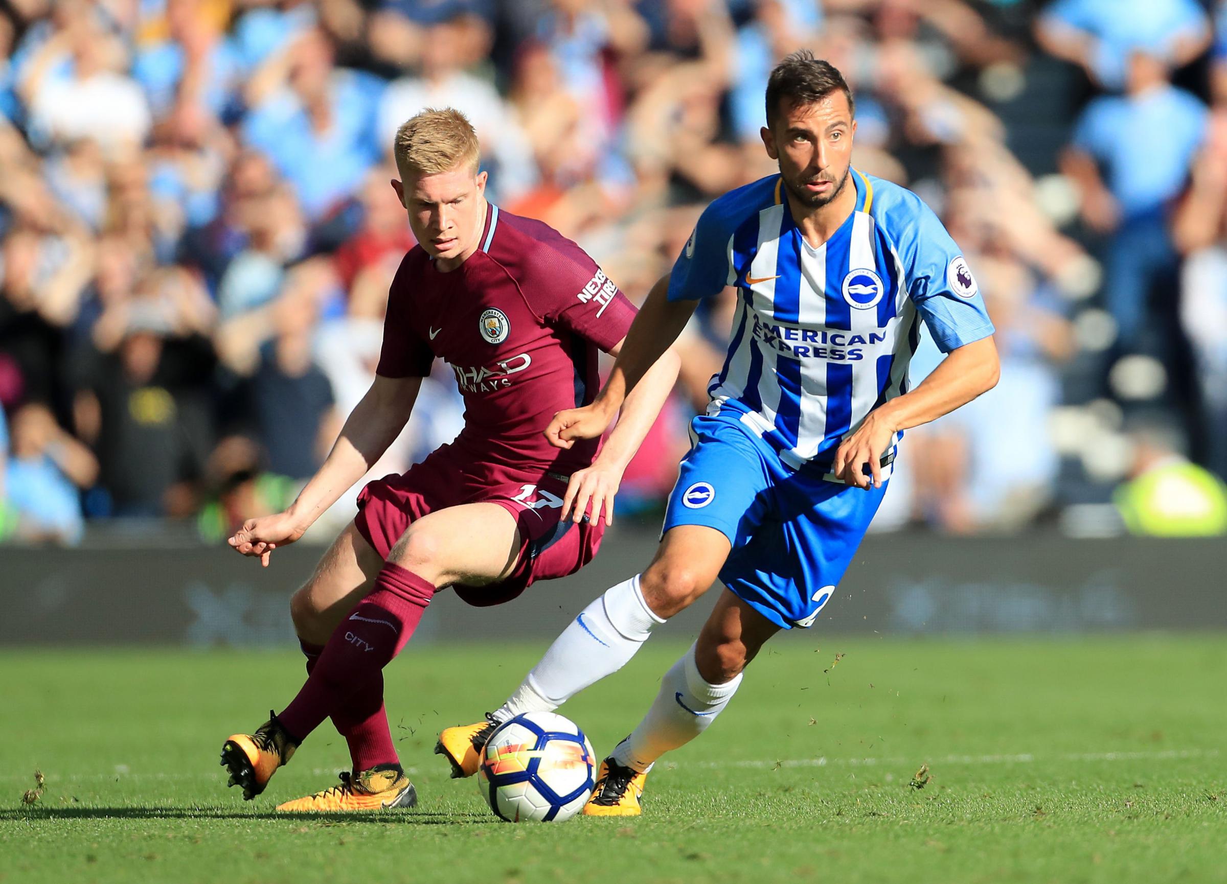 Markus Suttner recalls Brighton debut versus Manchester City