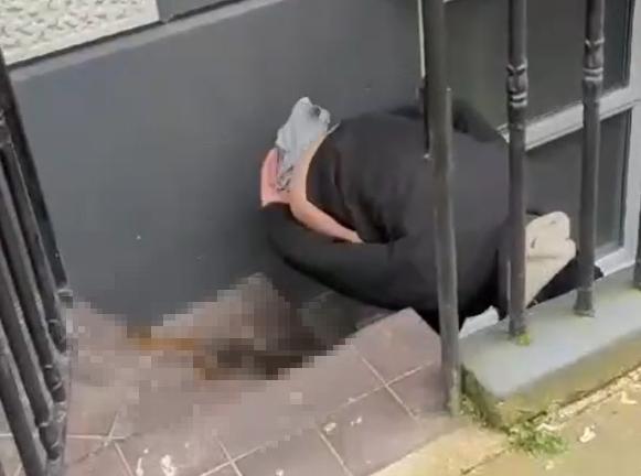 The Argus: A man is defecating outside a property in Charlotte Street
