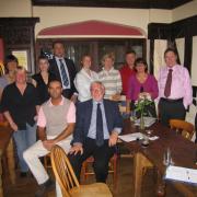 embers of the BizBN5 networking group at the White Hart, Henfield. Left to right (standing): Kristina Banner, Kim Nicol, Gillian Goodsman, Matthew Wykes, Helen Boosey, Julie Watson, Trevor Watson, Jo Donne, Anthony Jones, Rob Debrulais. Seated front: