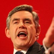 GLASS HALF FULL: Gordon Brown