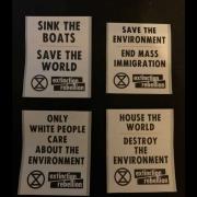 Posters with the Extinction Rebellion logo, but have not been created by the group