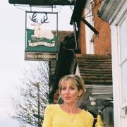 Mo Culver at The White Hart, Henfield, with her business award