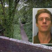 Christopher Cooper has been jailed for attempting to rape a woman near Christ's Hospital School in Horsham on a path called Downs Link