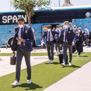 Albion goalkeeper Robert Sanchez arrives at the Spain squad's hotel in Seville ahead of Euro 2020