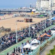 The Ace café biker reunion in Madeira Drive, Brighton, in 2021