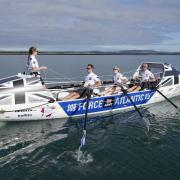The crew training at Thorney Island, near Chichester, ahead of the Talisker Whisky Atlantic Rowing Challenge