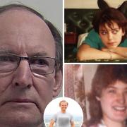 David Fuller left. Top right is Caroline Pierce. Bottom right is Wendy Knell. Inset shows older picture of David Fuller.
