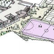 Drawings of the new Woodlands Meed College site in Burgess Hill