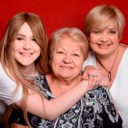 Anna, left, with her mum Anna, right, and grandmother Svetlana