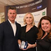 Brighton woman awarded British Citizen Award.
Photo: Tim Vincent, Natasha Britton BCAa, Lisa Collins, Objective HR