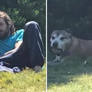 Christopher Rainbow, who has been missing from Worthing since the end of February, with his dog