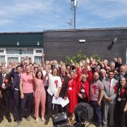 Labour activists and councillors have been celebrating their historic win in Worthing: credit - Beccy Cooper