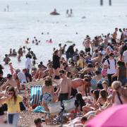 Visitors enjoying Brighton beach last summer.