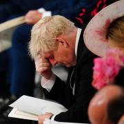 Prime Minister Boris Johnson during the National Service of Thanksgiving at St Paul's Cathedral, London, on day two of the Platinum Jubilee celebrations: credit - PA