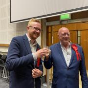 Tributes have been paid to Cllr Robert McIntosh, right, who died at the age of 72. Left is Kemptown MP Lloyd Russell-Moyle
