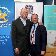 Mike Tindall MBE with the director of Best of British Ryan Heal
