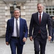 Shadow Northern Ireland Secretary Peter Kyle, right, and Labour leader Sir Keir Starmer at Trinity College Dublin last month
