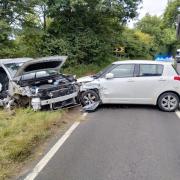 Multiple people have been taken to hospital following a three-vehicle pile-up