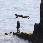 People have been warned about the dangers of tombstoning ahead of a weekend of warm weather