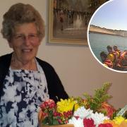 RNLI volunteers said a final goodbye to fundraiser Margaret Minski, who passed away aged 81