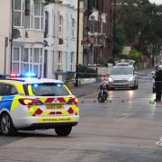 The crash involved a motorcycle at the incident in Littlehampton. Image: Eddie Mitchell